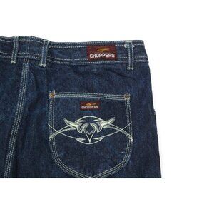 Vintage 80s Jeans Mens Blue Choppers Brand Cotton Embroidered Retro sz 38 /129